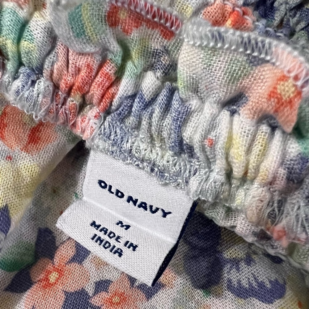 NWT Old Navy Sleeveless Smock Tiered Dress Multi Floral Medium - Picture 11 of 12